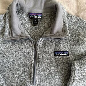 Patagonia Heathered Gray Zip-Up Fleece